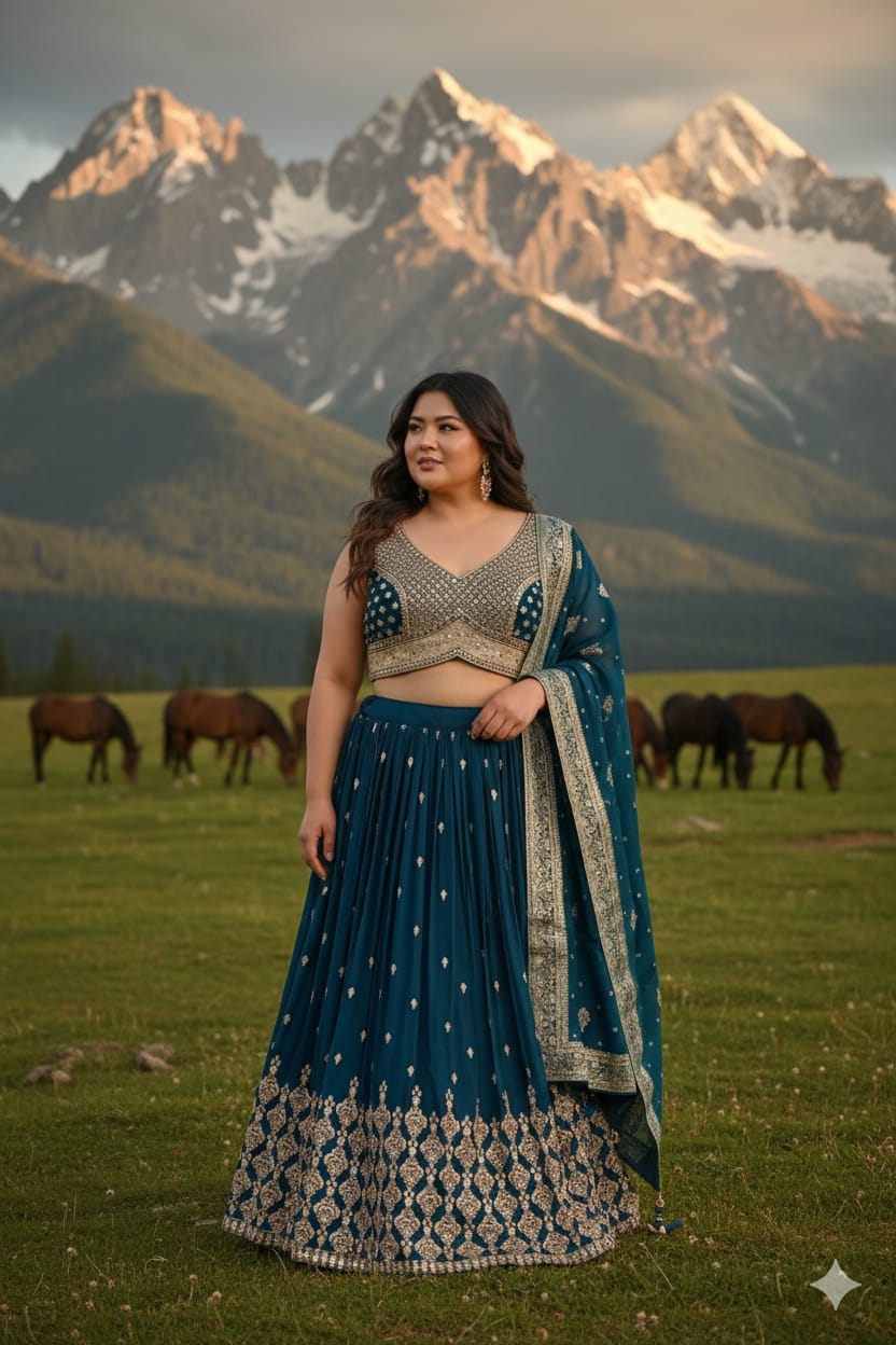 MEHENDI,WEDDING PARTY WEAR LEHENGA CHOLI