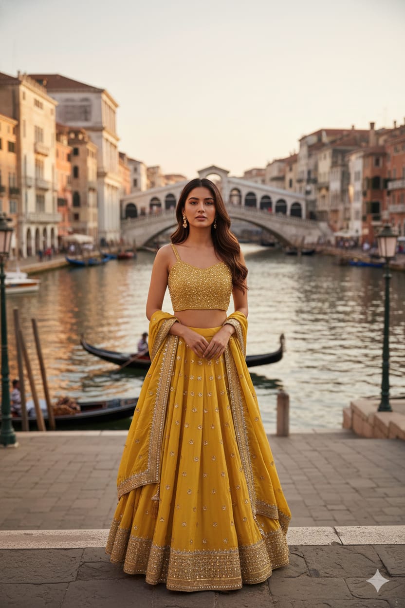 HALDI,EVENING FUNCTIONAL PARTY LEHENGA CHOLI