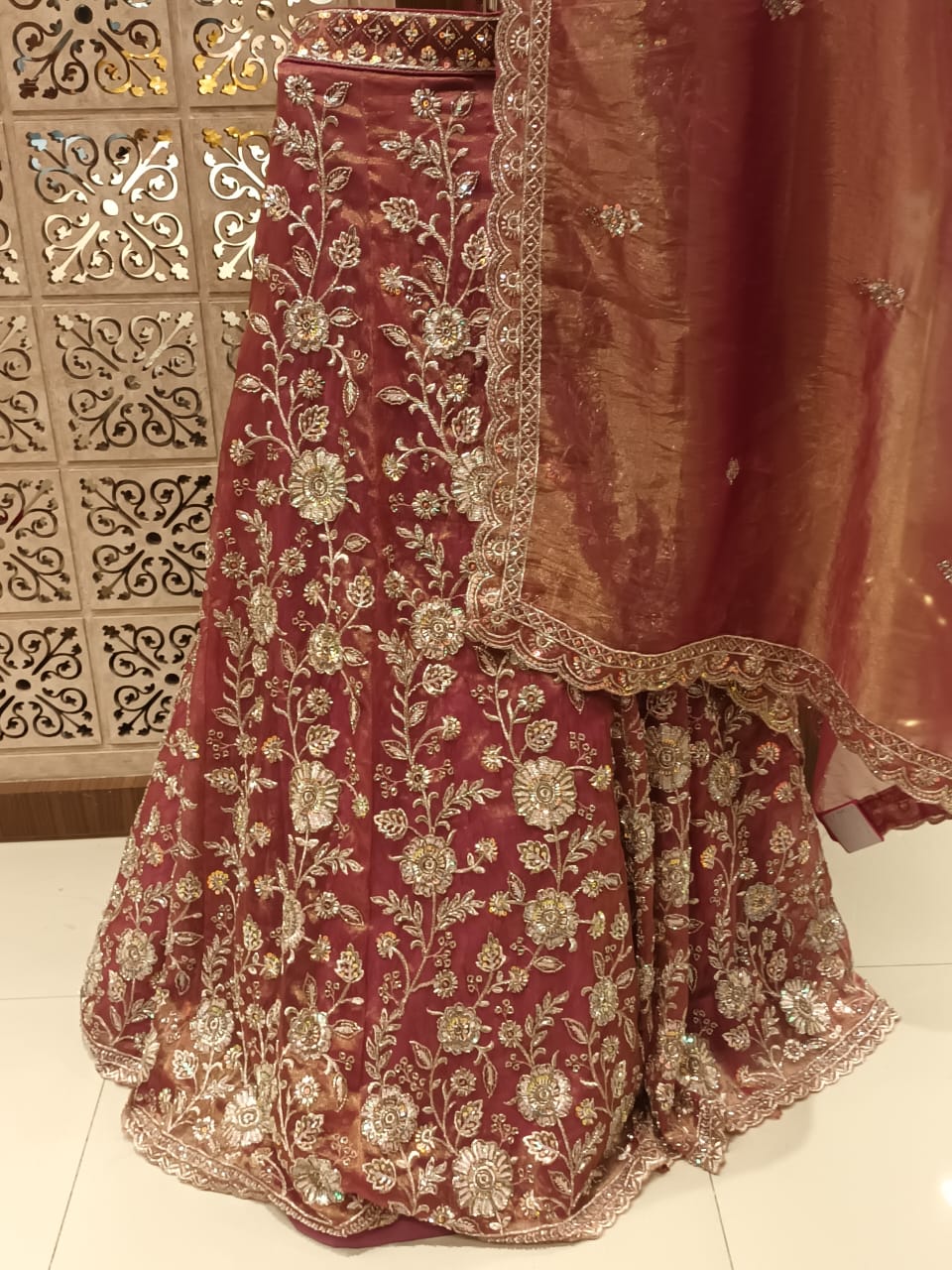 FUNCTIONAL,FESTIVE OCCASSION UNSTITICHED LEHENGA CHOLI