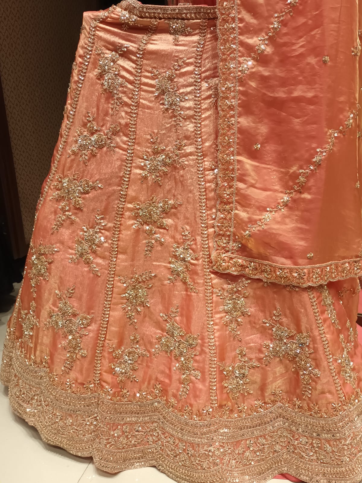 HALDI,MEHENDI FESTIVE OCCASSION UNSTITICHED LEHENGA