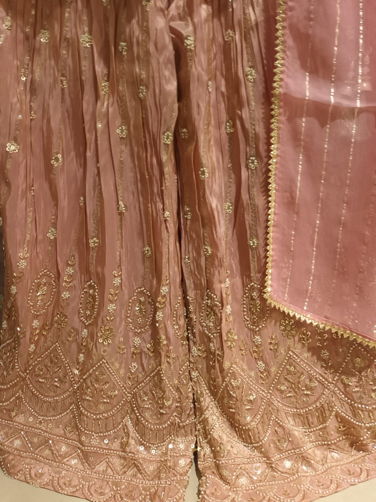 GHARARA STYLE OUTFIT, FUNCTIONAL FESTIVE OCCASSION PARTY WEAR