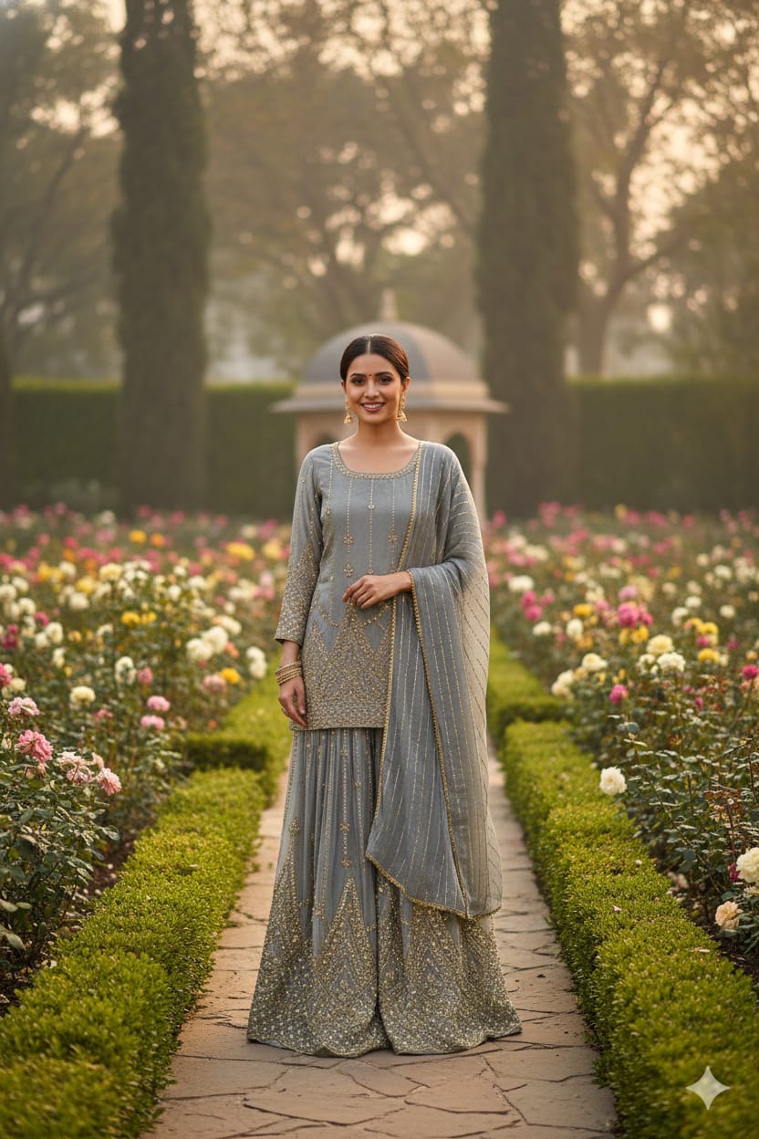 GHARARA STYLE OUTFIT FESTIVE OCCASSION PARTY WEAR