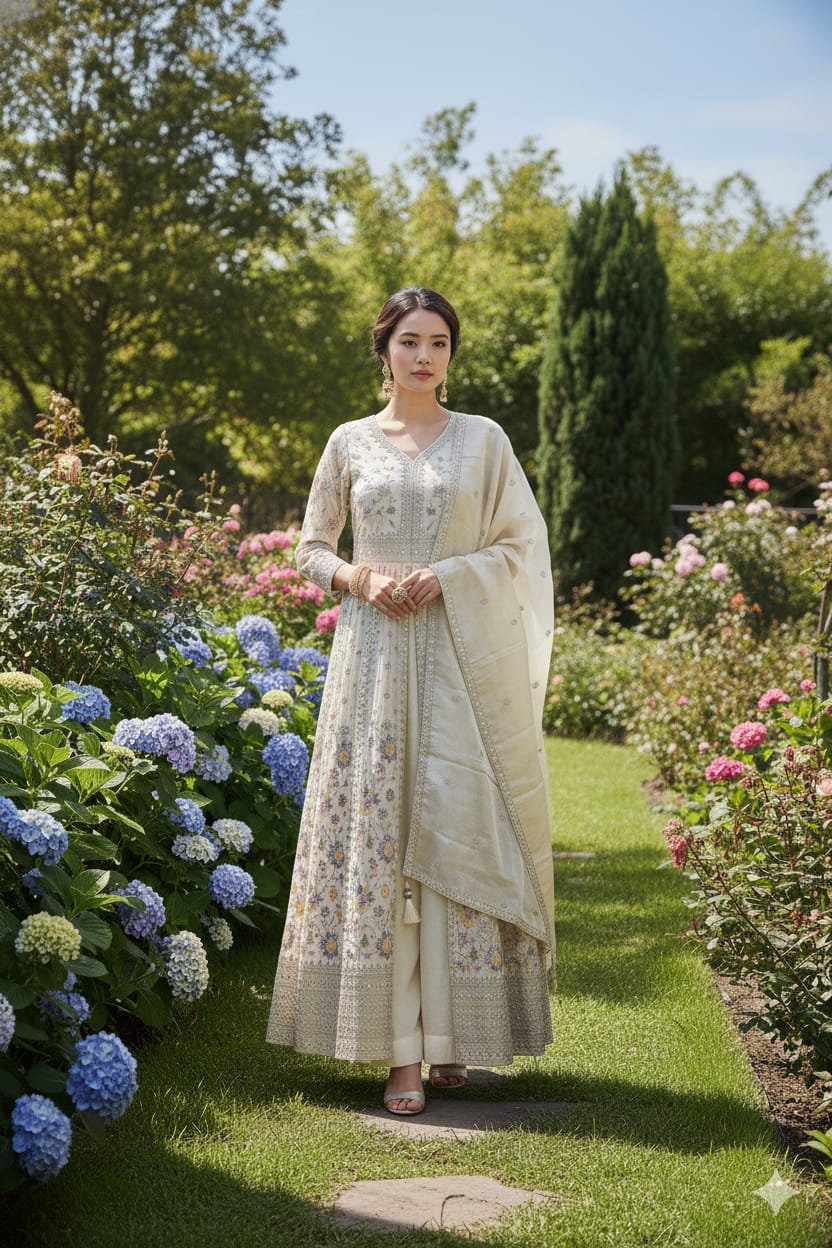 FRONT CUT PALAZZO SET PARTY WEAR OUTFIT