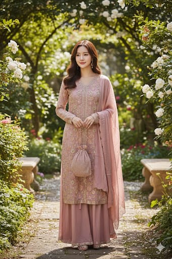 FUNCTIONAL,FESTIVE OCCASSION PARTY WEAR PALAZZO SET