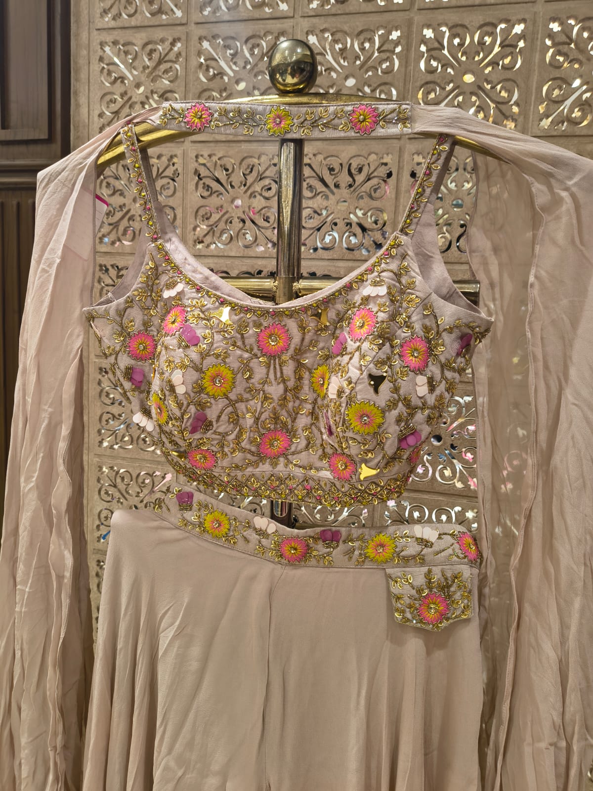 FLARE PALAZZO SET CROP TOP INDO-WESTWRN OUTFIT