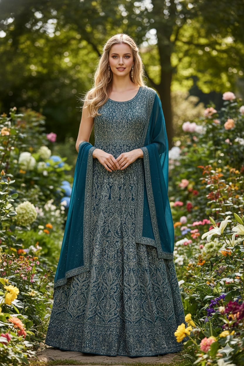 DESIGNER PARTY WEAR GOWN FESTIVE OOCASSION OUTFIT