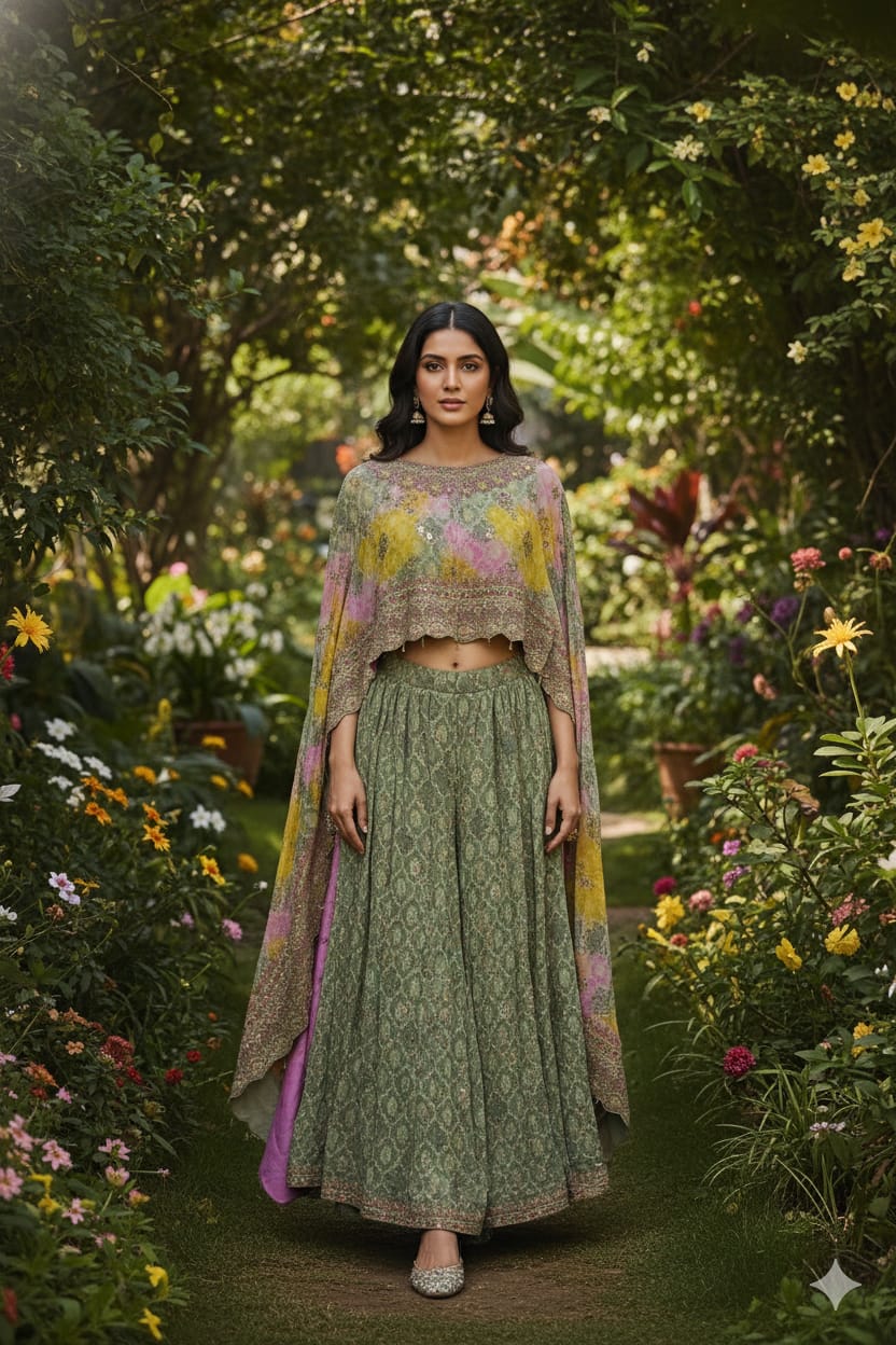 INDO-WESTERN HALDI,EVENING PARTY WEAR OUTFIT