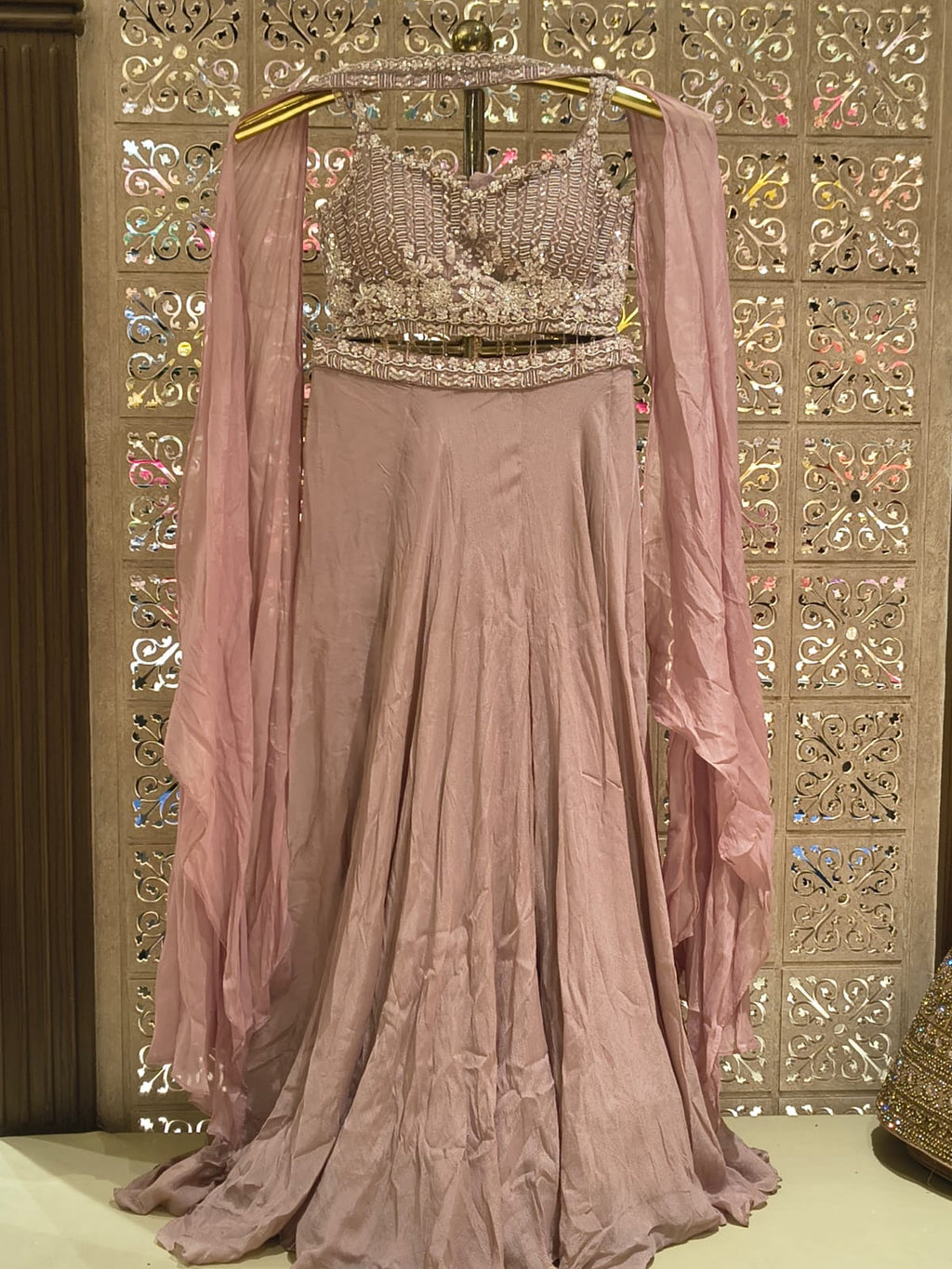 FLARE PALAZZO SET CROP-TOP INDO-WESTERN OUTFIT