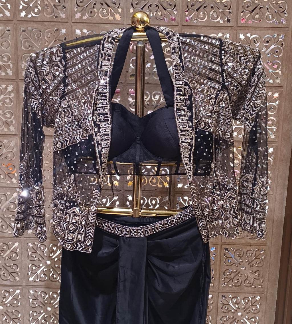 INDO-WESTERN JACKET STYLE OUTFIT