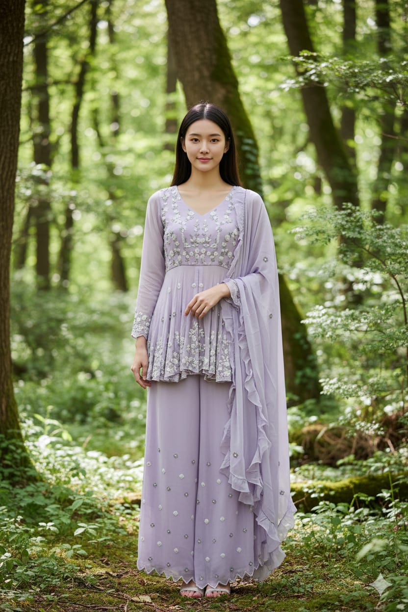 FLARE PALAZZO SUIT FESTIVE OCCASSION PARTY WEAR