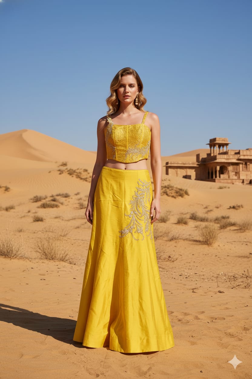 HALDI,MEHENDI PARTY WEAR LEHENGA