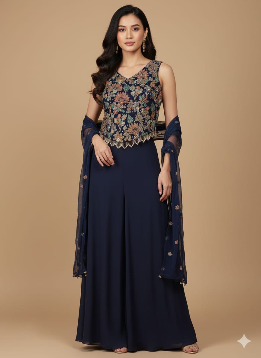 INDO-WESTERN SANGEET MEHNDI FESTIVE OCCASSION PARTY WEAR