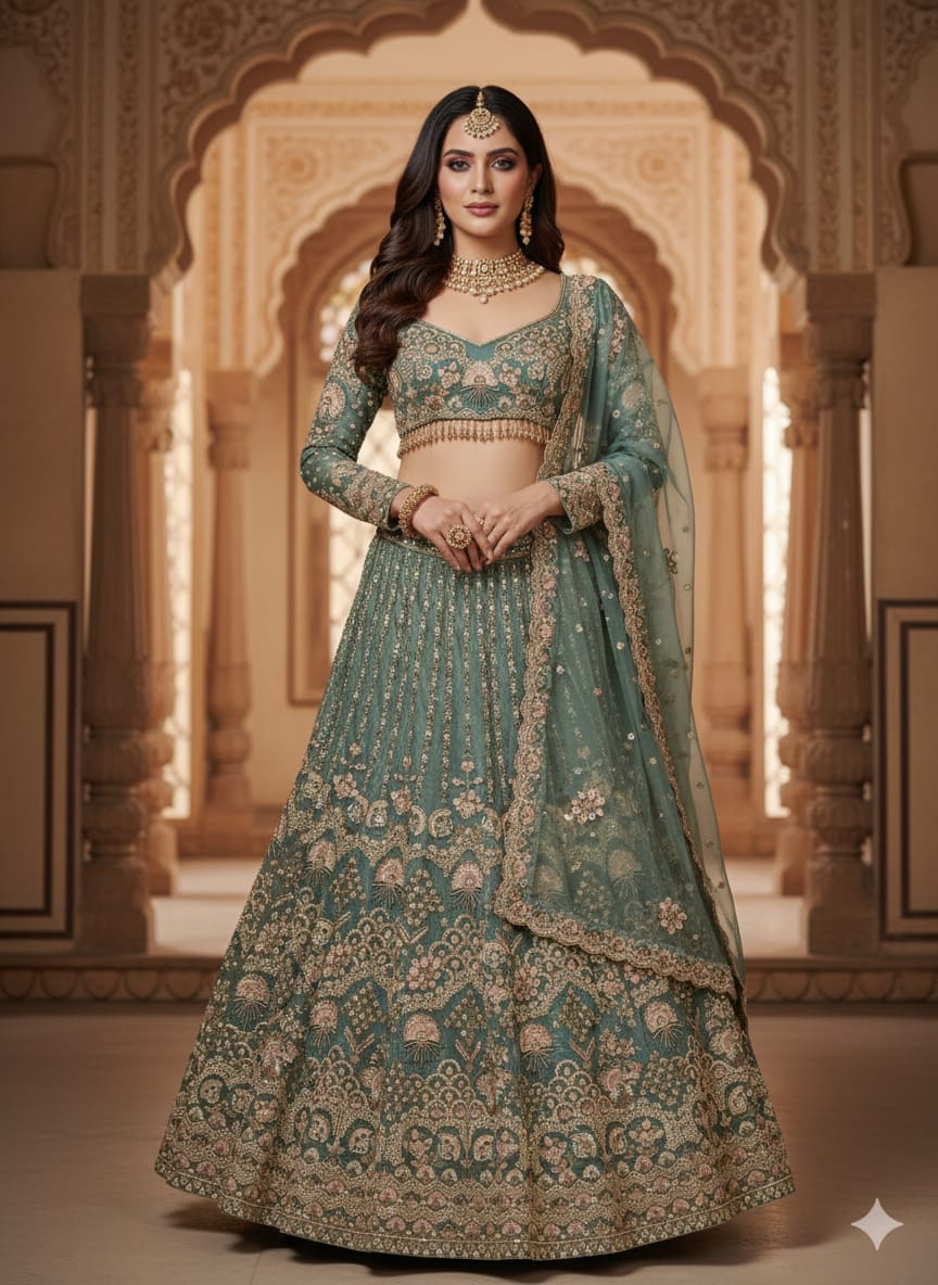 RECEPTION,FUNCTIONAL,FESTIVE OCCASSION BRIDAL LEHENGA