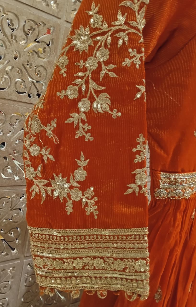 FRONT CUT SLIT ANARKALI STYLE OUTFIT