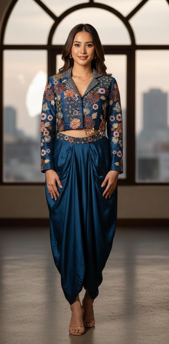 INDO-WESTERN FESTIVE,MEHNDI HALDI PARTY WEAR OUTFIT