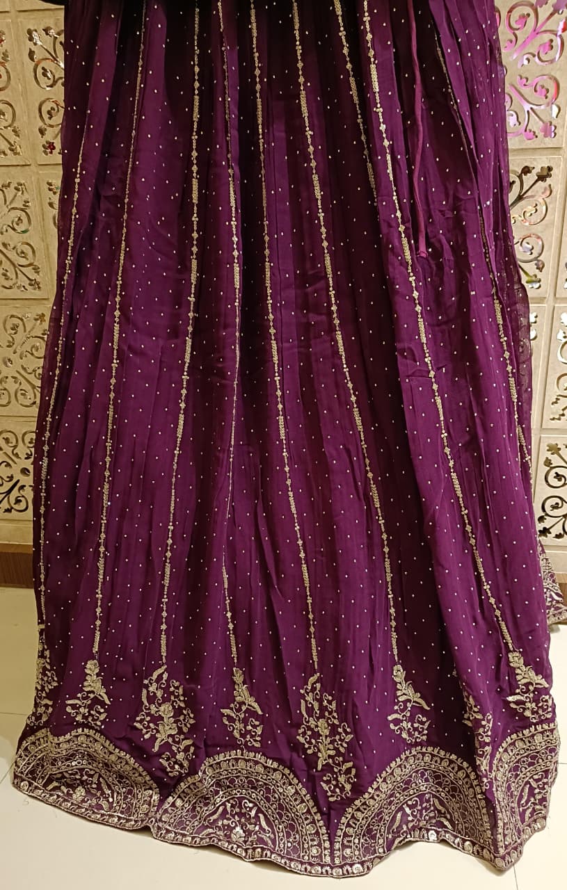 LONG TOP WITH SKIRT PARTY WEAR LEHENGA CHOLI