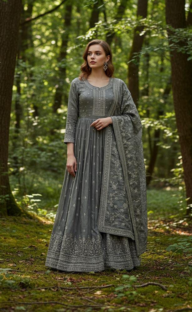 WEDDING,RECEPTION FESTIVE OCCASSION PARTY WEAR GOWN