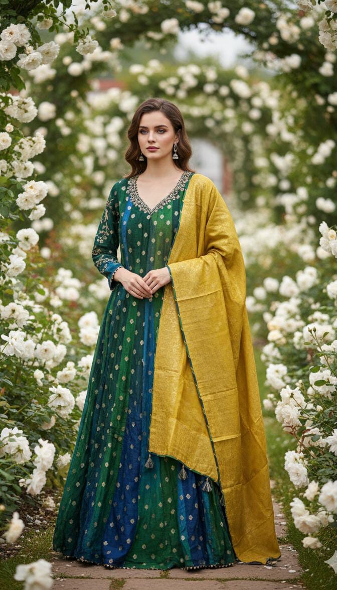 MEHENDI,HALDI PARTY WEAR GOWN