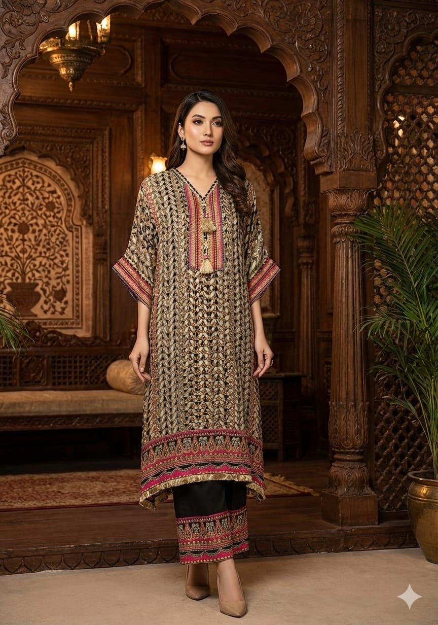 INDO-WESTERN KAFTAN STYLE OUTFIT