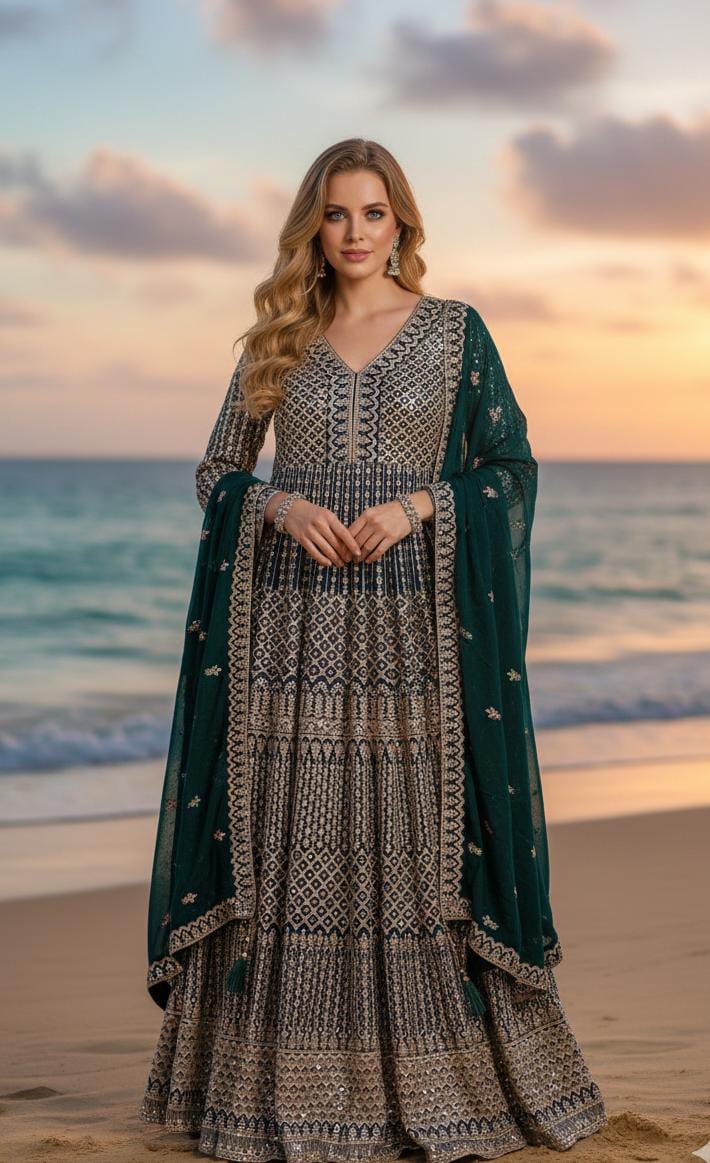 EVENING OCCASSION,FESTIVE FUNCTIONAL WEAR GOWN