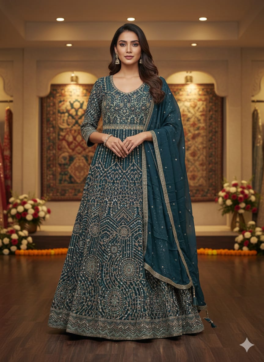 PARTY WEAR FUNCTIONAL FESTIVE OCCASSION OUTFIT