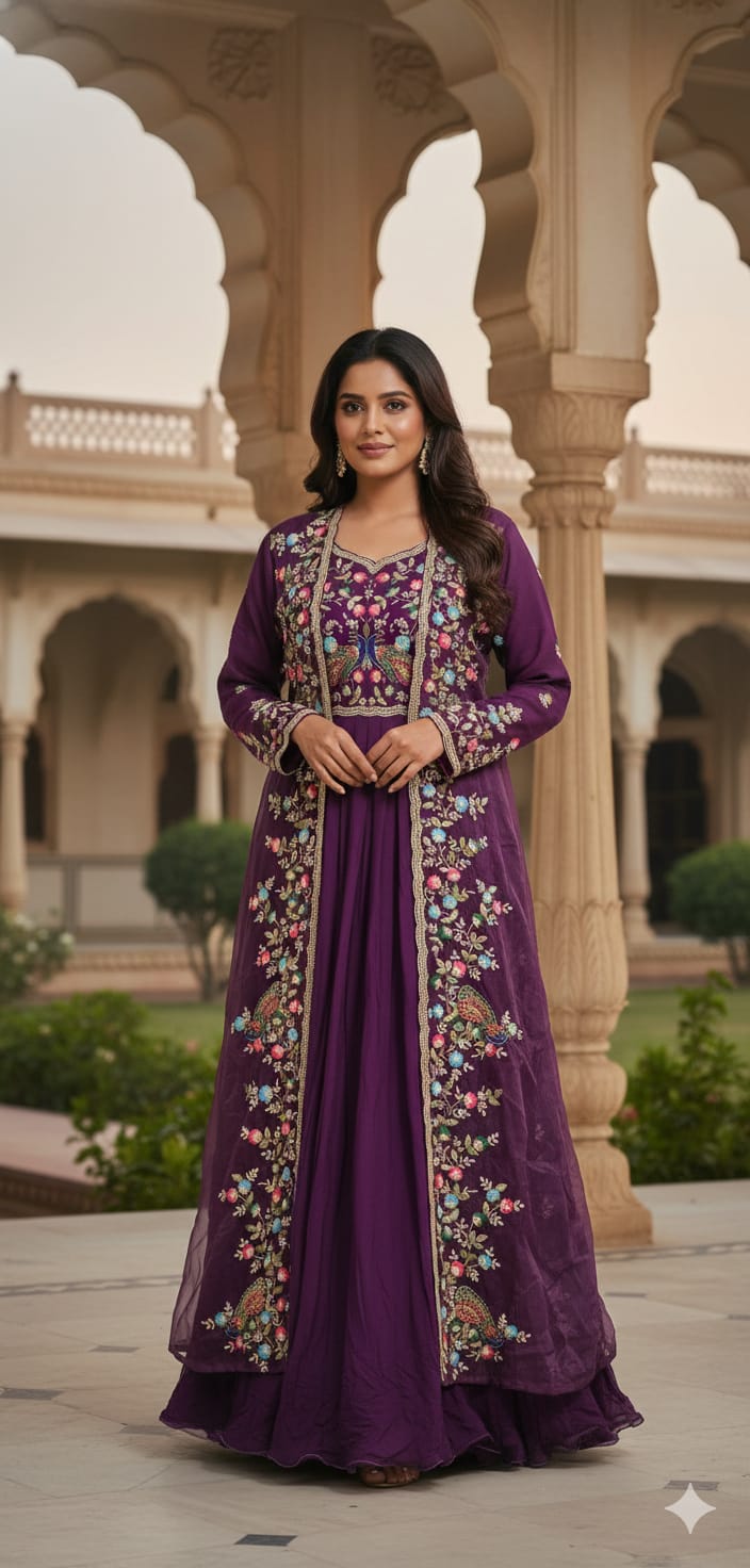 PARTY WEAR GOWN FUNCTIONAL FESTIVE OCCASSION OUTFIT