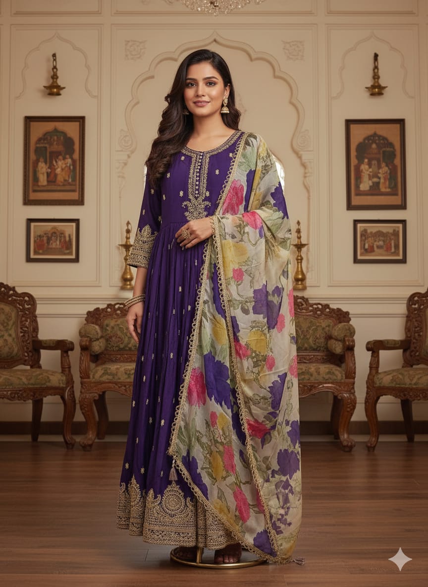 FLOOR LENGTH GOWN STYLE OUTFIT