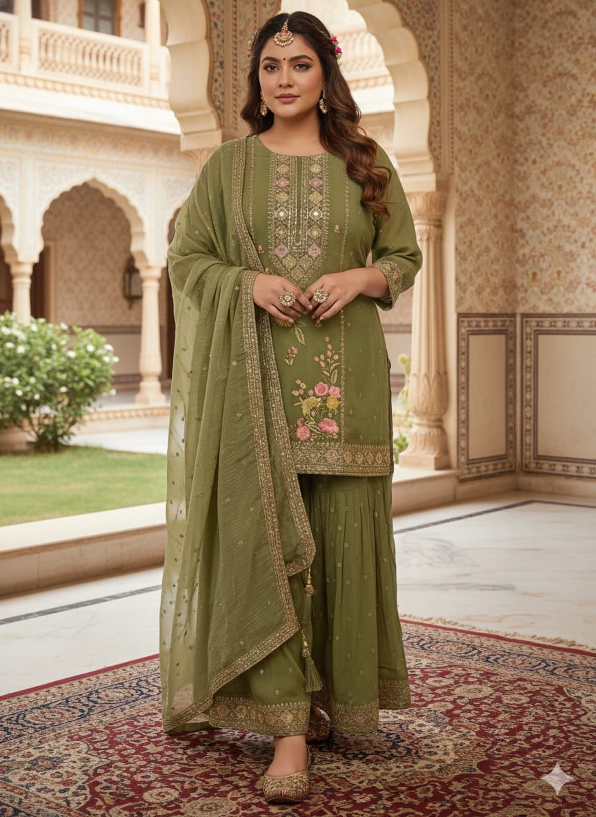 FUNCTIONAL FESTIVE OCCASSION PARTY WEAR OUTFIT