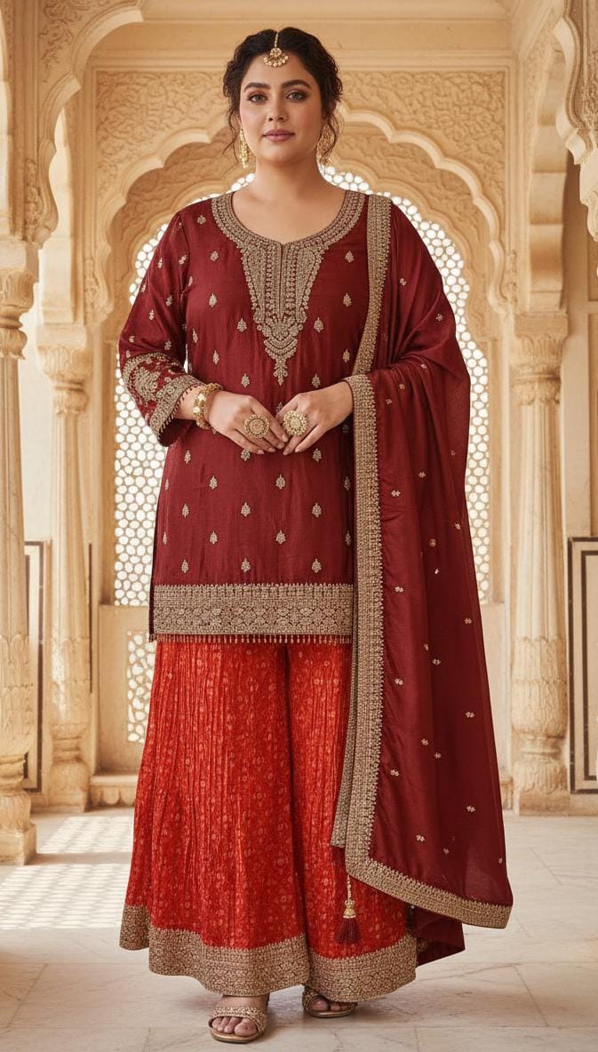 FUNCTIONAL FESTIVE OCCASSION PARTY WEAR OUTFIT