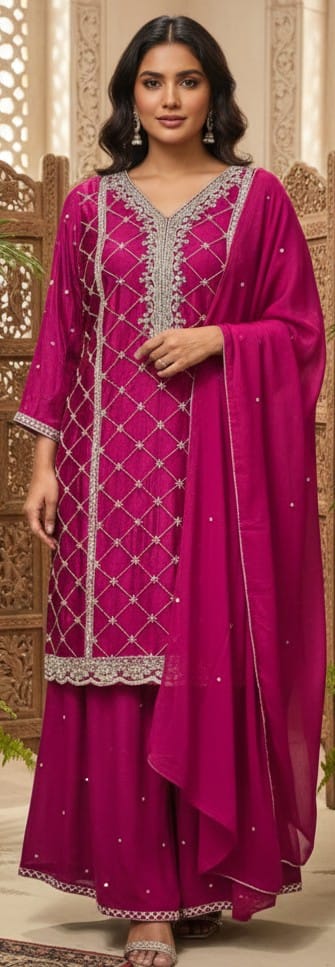FUNCTIONAL FESTIVE OCCASSION PARTY WEAR PALAZZO SET