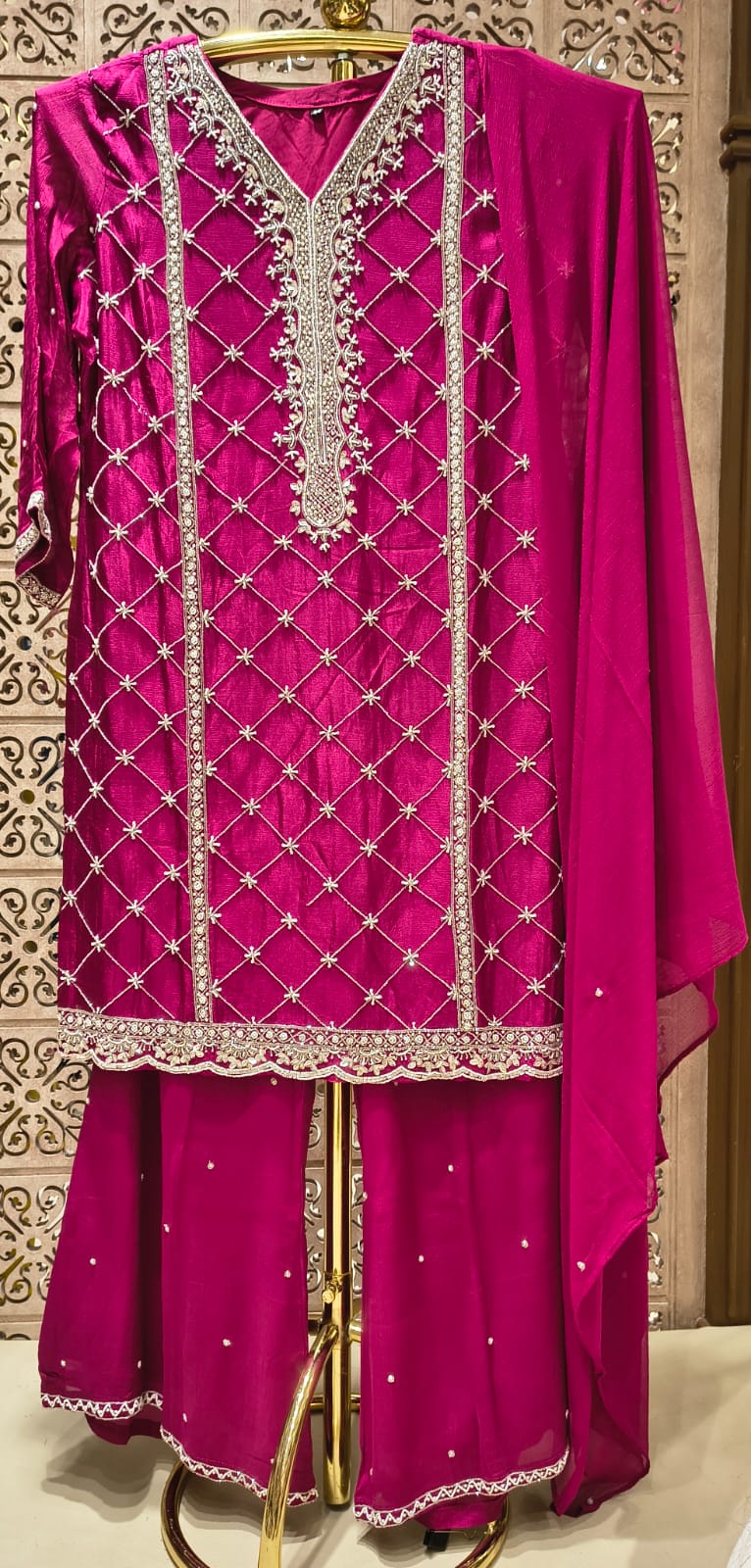FUNCTIONAL FESTIVE OCCASSION PARTY WEAR PALAZZO SET