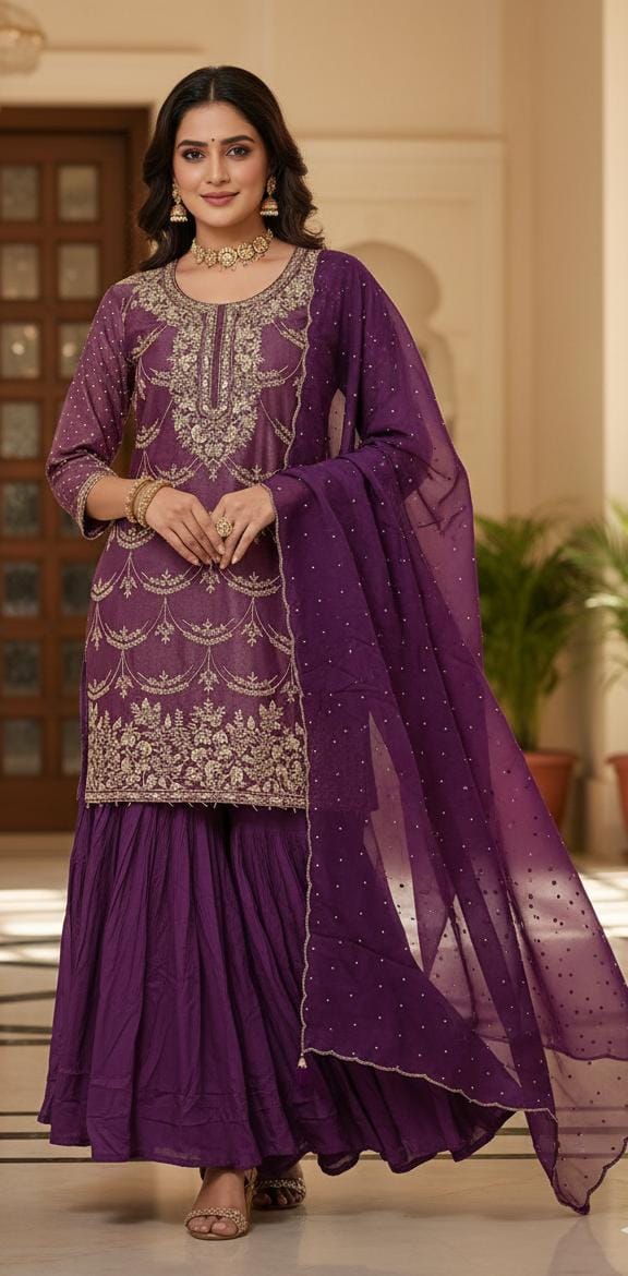 MEHENDI,HALDI SANGEET FUNCTIONAL PARTY WEAR OUTFIT