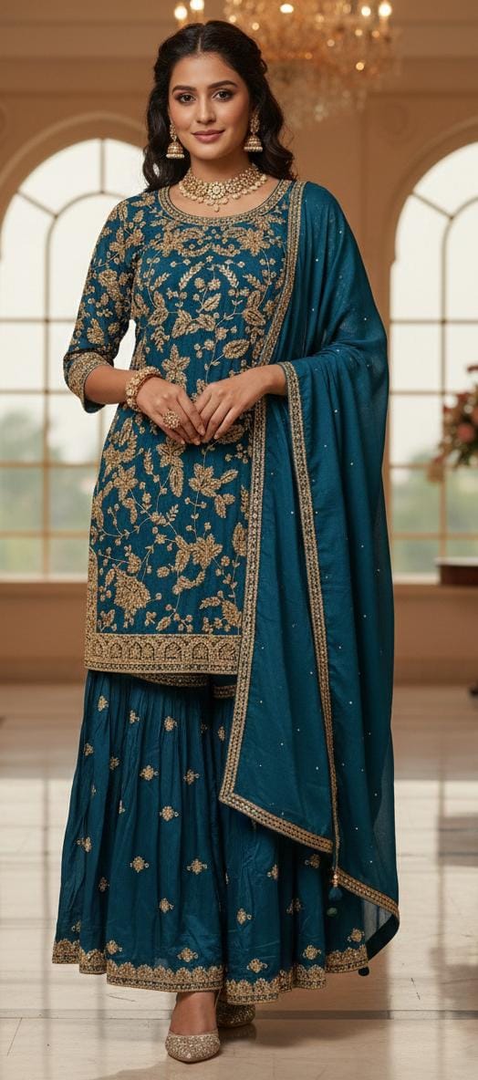 SANGEET MEHENDI FESTIVE OCCASSION PARTY WEAR OUTFIT