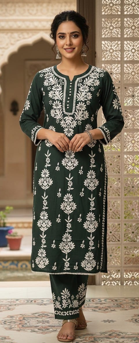 LAKHNAVI FESTIVE CASUAL DAILY WEAR KURTA SET