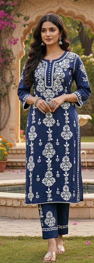DAILY WEAR LAKHNAVI KURTA SET