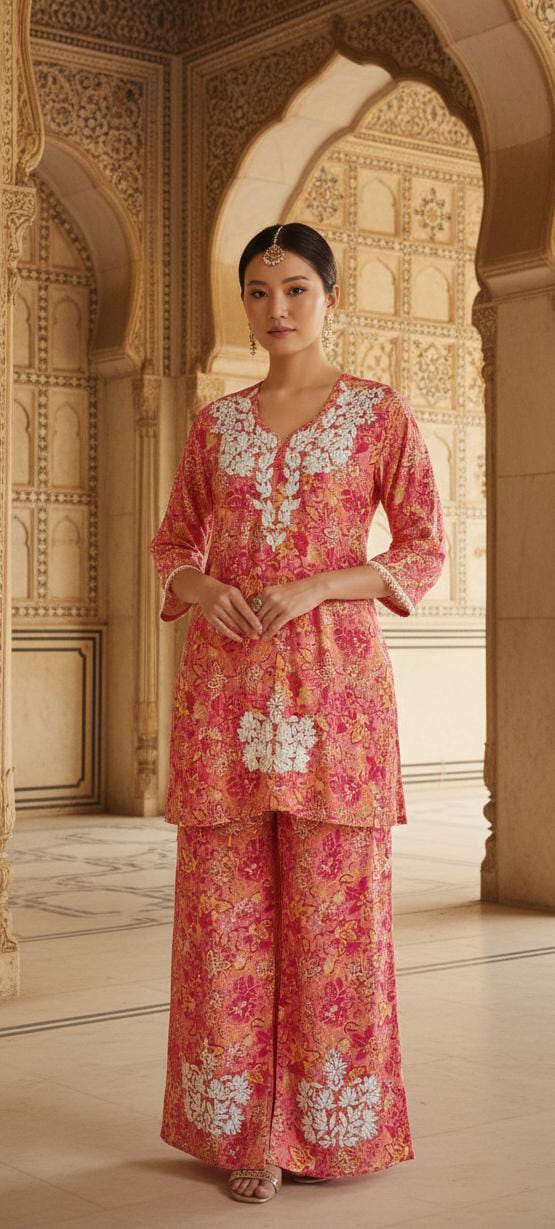 DAILY WEAR LAKHNAVI KURTA SET