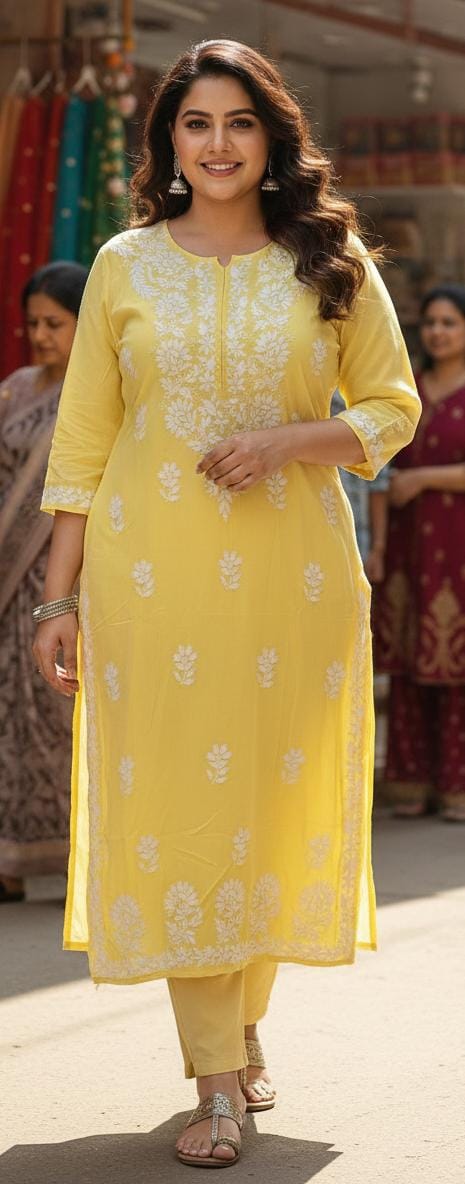 CASUAL DAILY WEAR LAKHNAVI KURTA