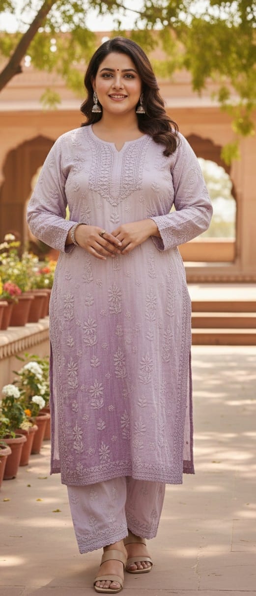 DAILY WEAR LAKHNAVI KURTA SET