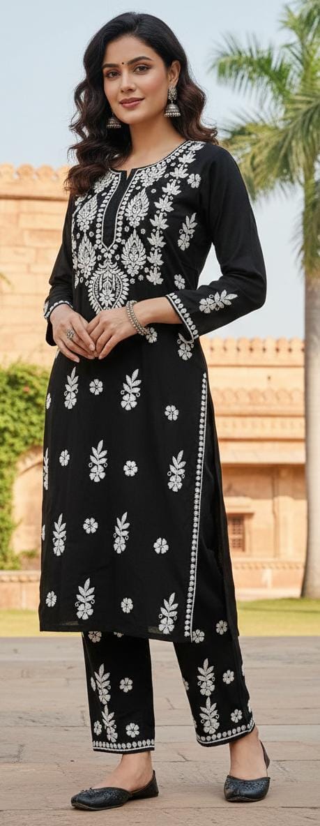 CASUAL DAILY WEAR LAKHANVI KURTA SET