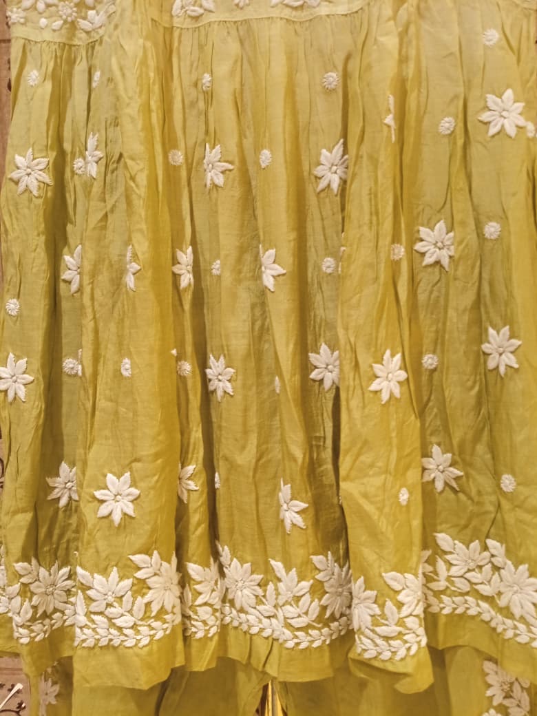 SPHAGETI STYLE LAKHNAVI KURTA SET