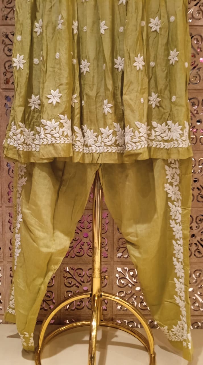 SPHAGETI STYLE LAKHNAVI KURTA SET