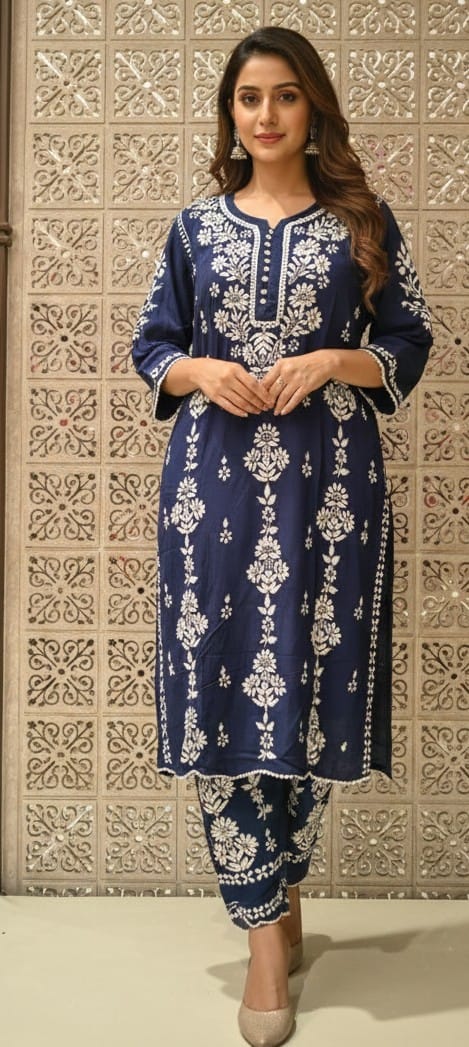 DAILY WEAR CASUAL LAKHNAVI KURTA SET