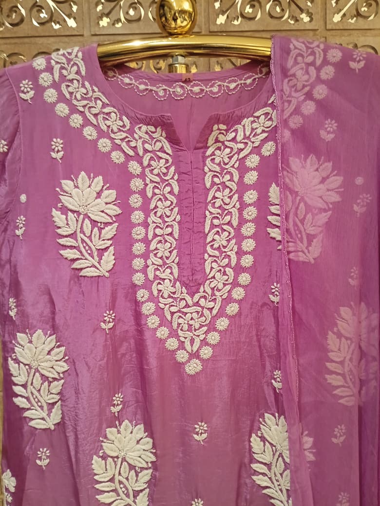 CASUAL DAILY WEAR LAKHNAVI KURTA SET