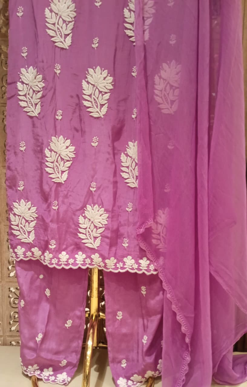 CASUAL DAILY WEAR LAKHNAVI KURTA SET