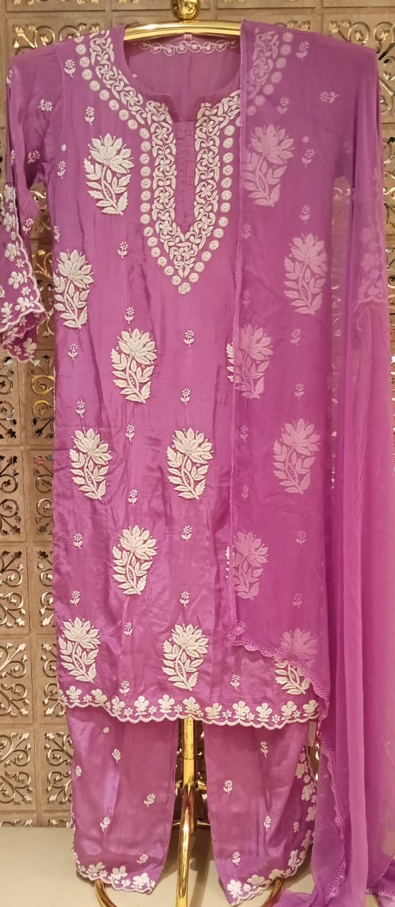 CASUAL DAILY WEAR LAKHNAVI KURTA SET