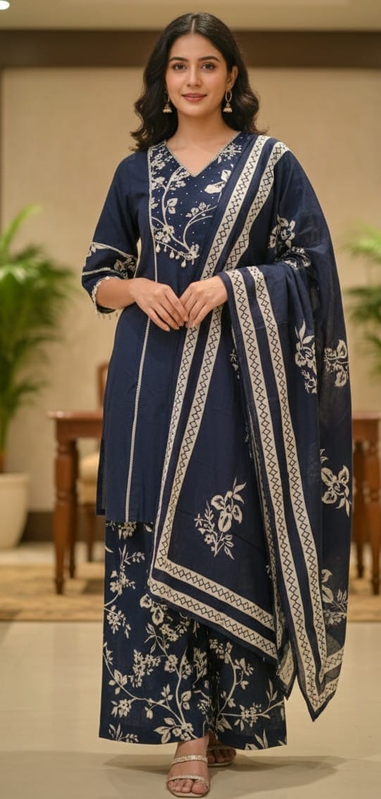 DAILY WEAR COTTON KURTA SET