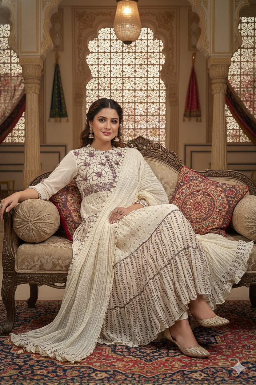 FLOOR LENGTH ANARKALI GOWN STYLE