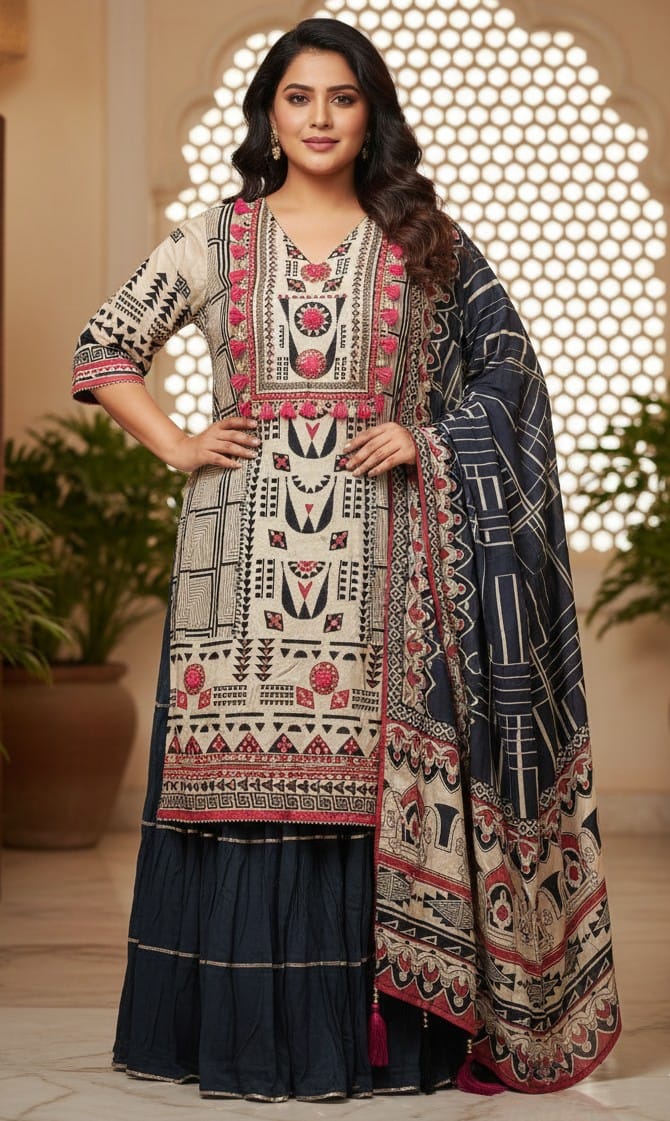 FLOOR LENGTH PARTY WEAR OUTFIT