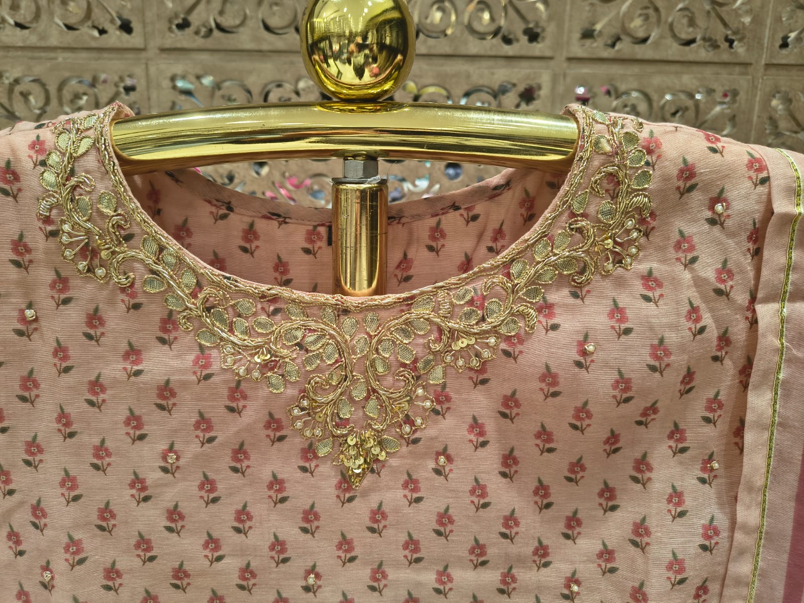 SEMI OCCASSION GHARARA STYLE KURTA SET