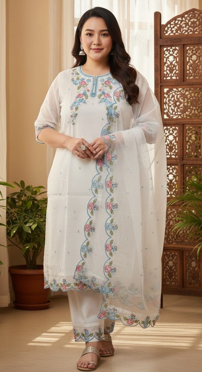 SEMI FESTIVE WEAR KURTA SET